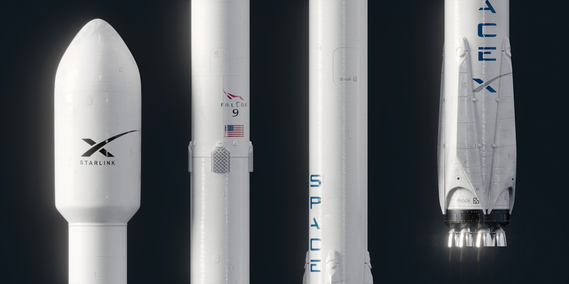 Starlink műholdakat szállító SpaceX Dragon űrrakéta